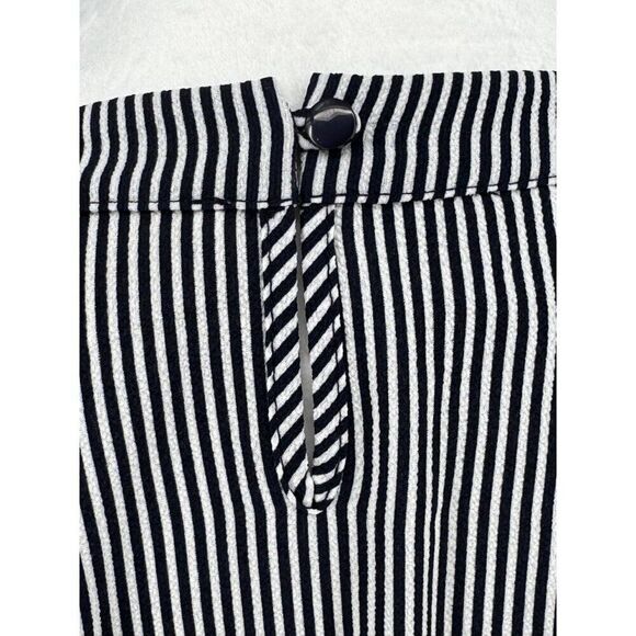 Monteau Navy & White Striped Peplum Top - XL, Short Sleeve NWT Preppy, Spring - Picture 4 of 15